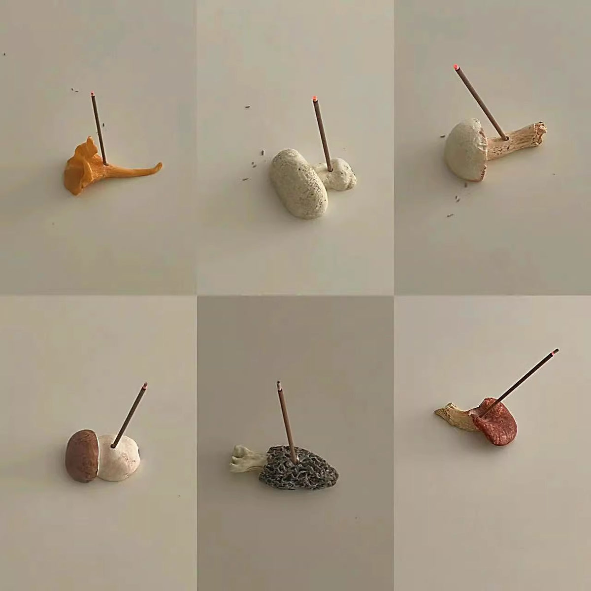 Hand-Painted Mushroom Resin Chopstick Rest