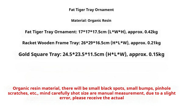 Sitting Tiger Resin Key Tray and Entryway Ornament