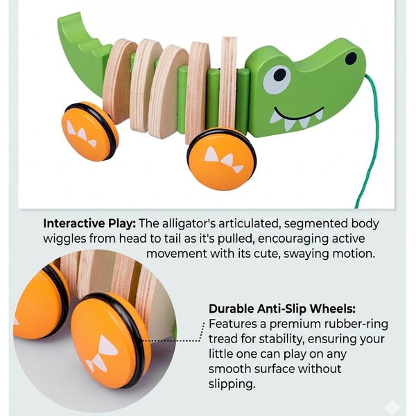 Wooden Pull-Along Animal Walker Toy
