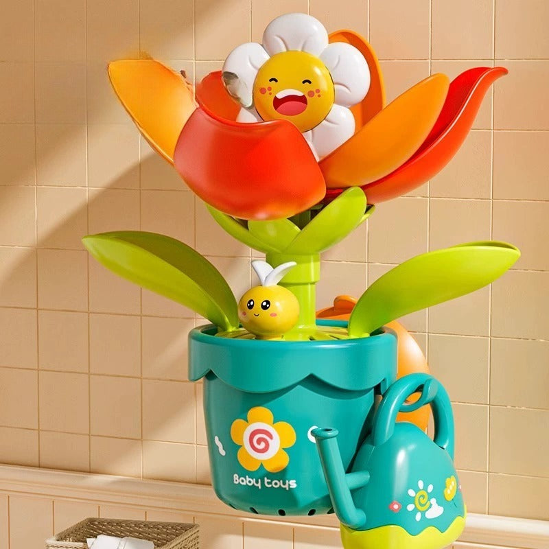 Blooming Sunflower Bath Toy with Mini Watering Can