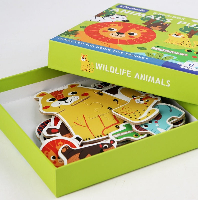 Kids' 6-in-1 Wooden Learning Puzzles - Assorted Themes