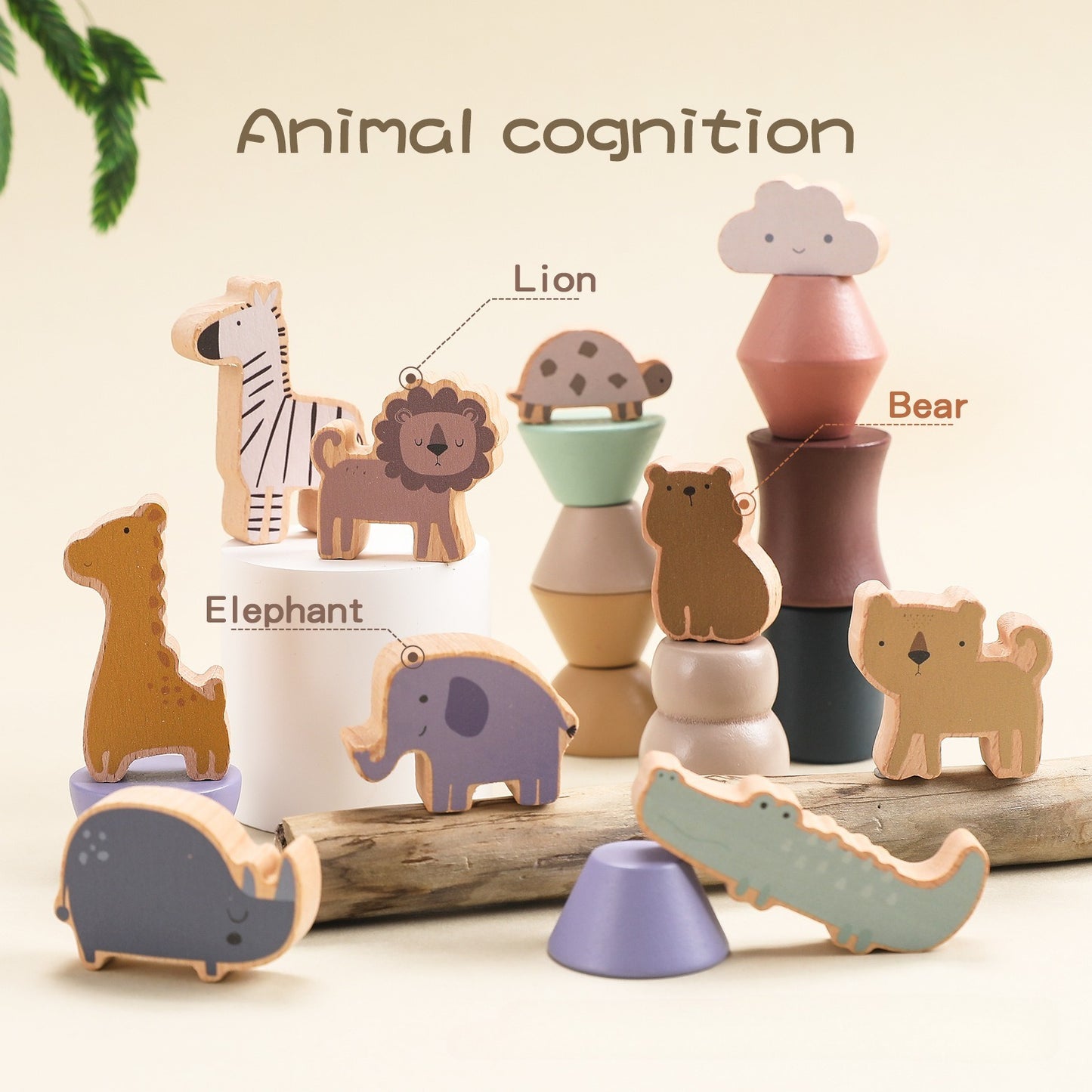 Wooden Animal Balance Stacking Toy