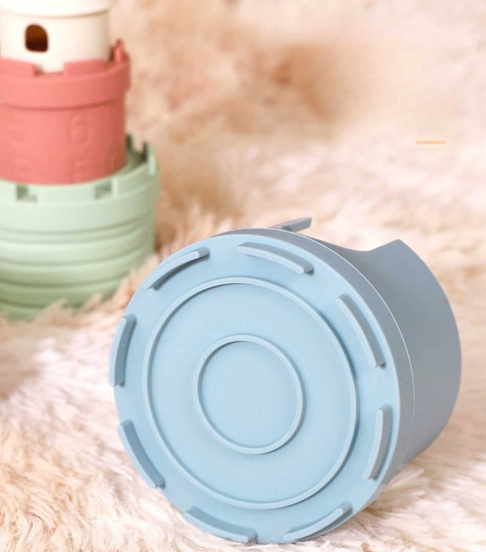 Soft Silicone Stacking Castle Toy for Babies & Toddlers