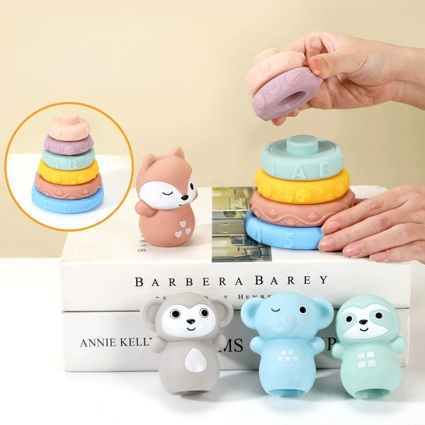 Soft Silicone Stacking Rings Learning Toy for Babies & Toddlers