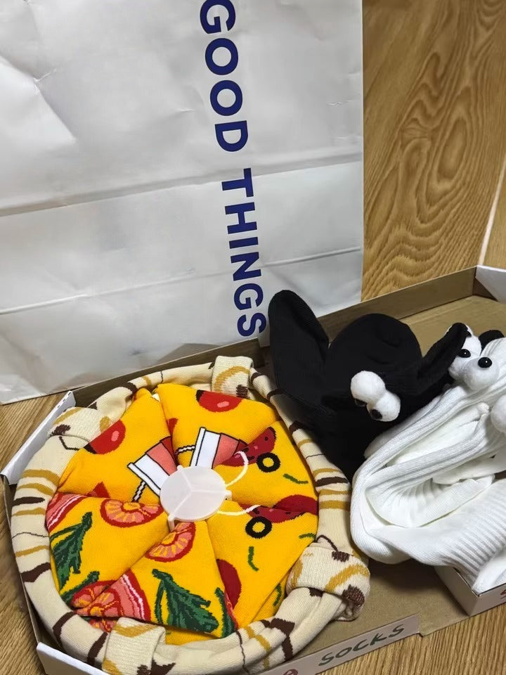 Pizza Slices Novelty Cotton Sock Set
