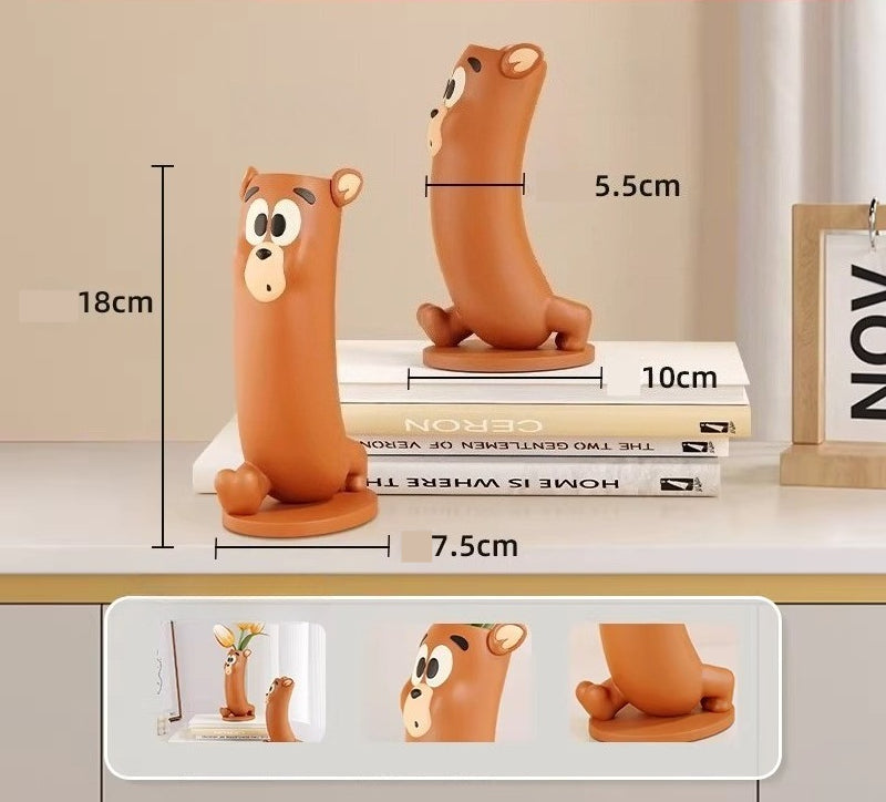 Cartoon Inspired Resin Decorative Vase