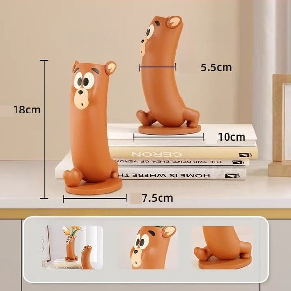 Cartoon Inspired Resin Decorative Vase
