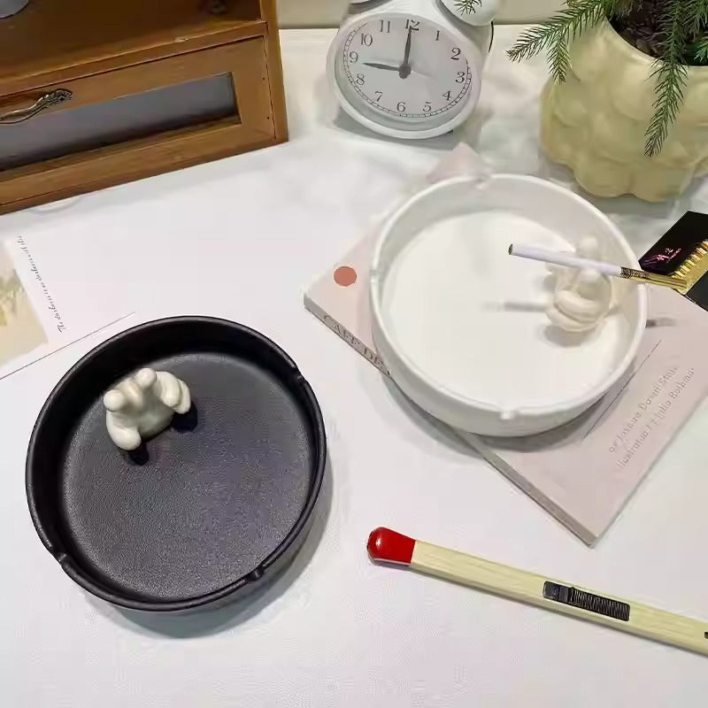 Ceramic Peace Sign Hand Ash Tray