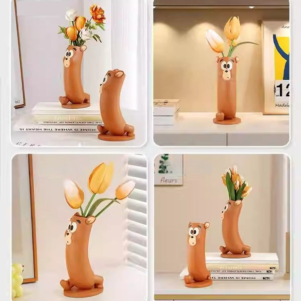 Cartoon Inspired Resin Decorative Vase