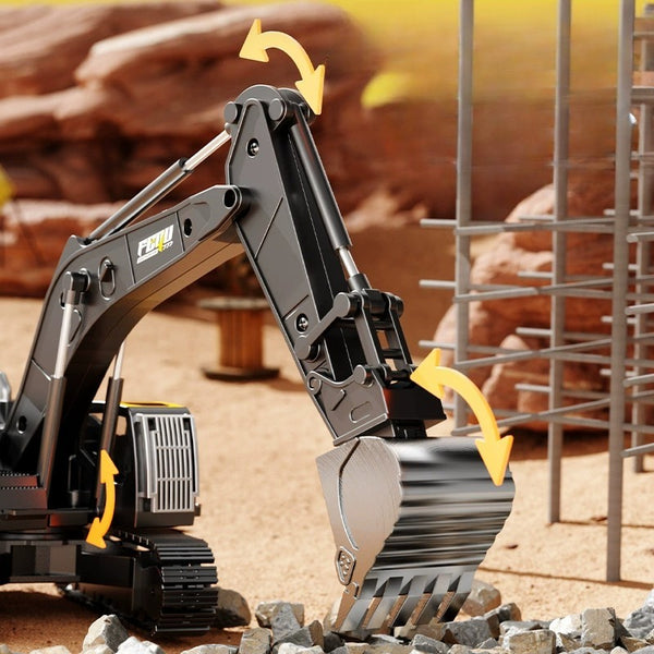 Alloy Excavator Toy with Multi-Joint Movement