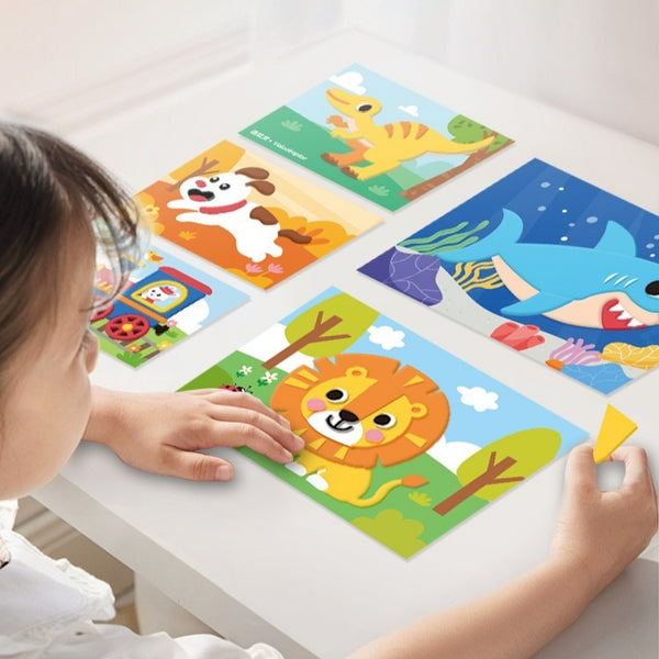 3D Foam Sticker & Coloring Art Set - 12 Piece Pack