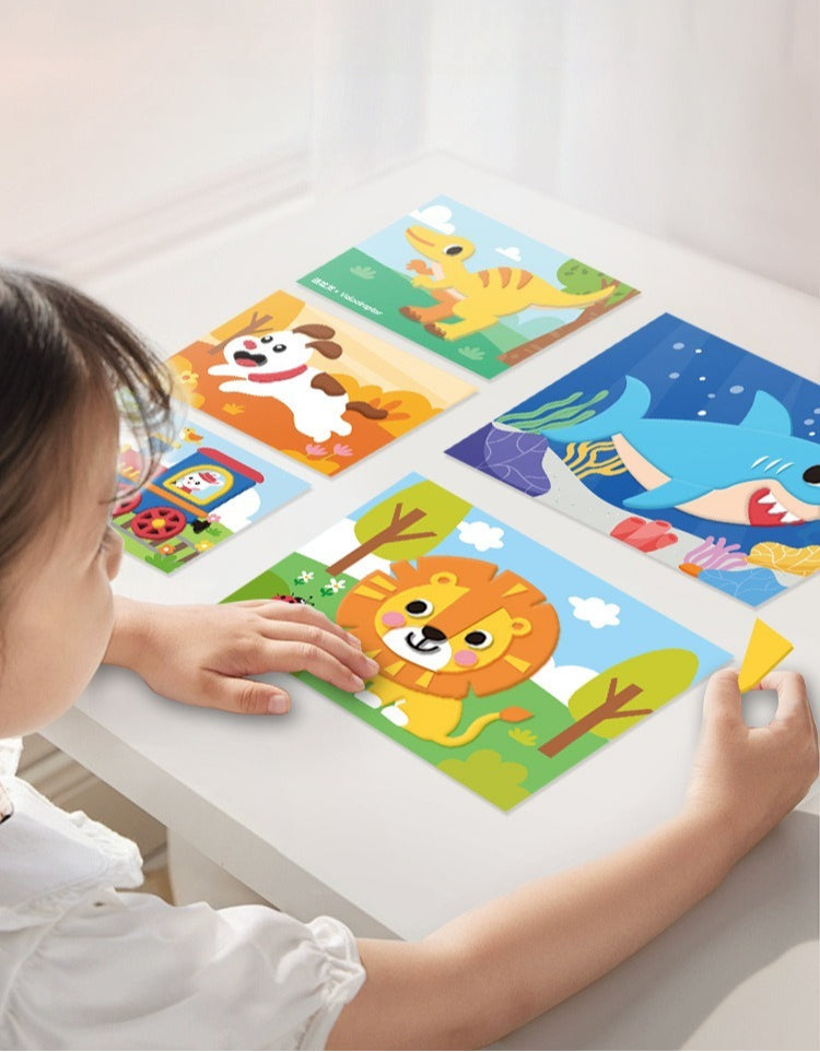 3D Foam Sticker & Coloring Art Set - 12 Piece Pack