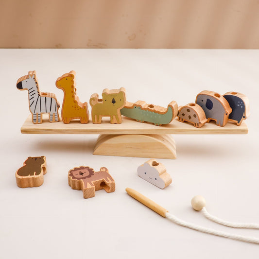 Animal Stringing and Balance Wood Toy
