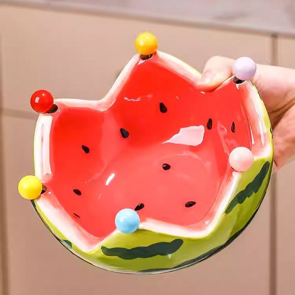 Watermelon Ceramic Fruit Fork Set