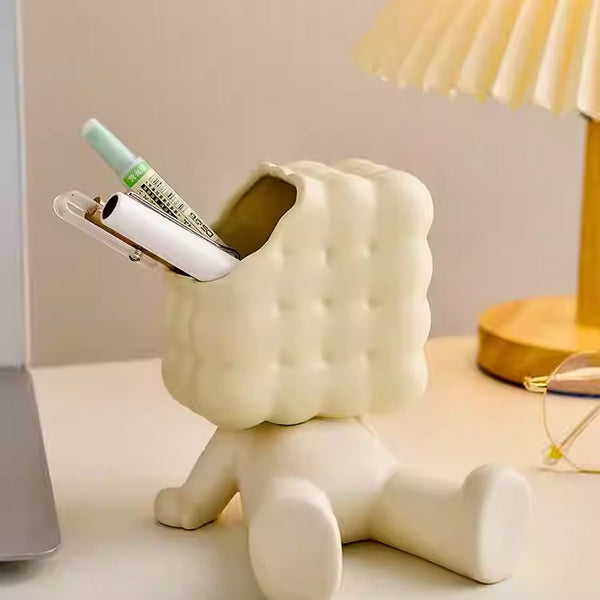 Biscuit Shaped Desk Organizer and Phone Stand