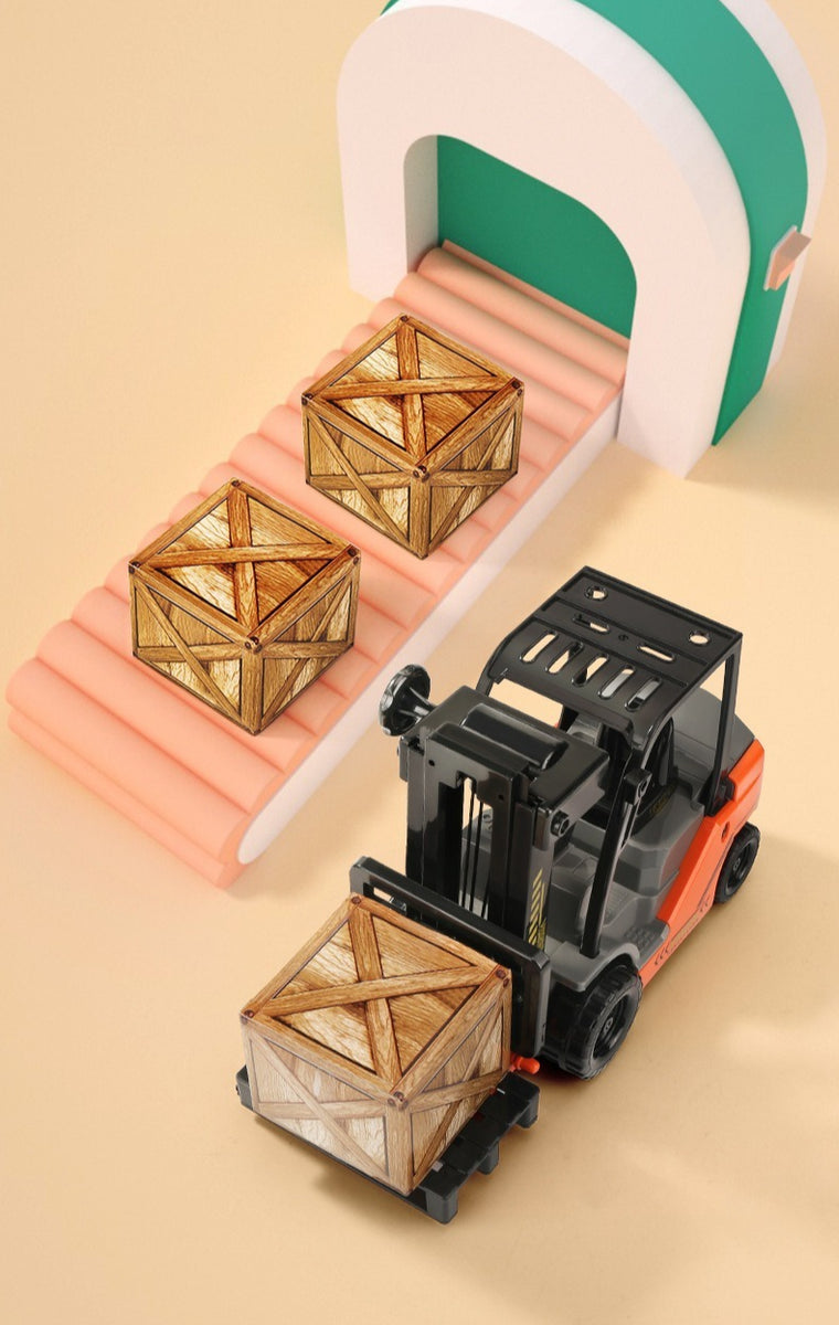 Manual Lift Inertia Forklift Toy with Pallet and Hook