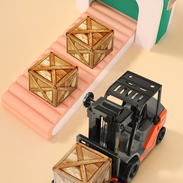 Manual Lift Inertia Forklift Toy with Pallet and Hook