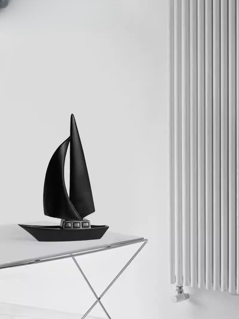 Modern Minimalist Sailboat Sculpture