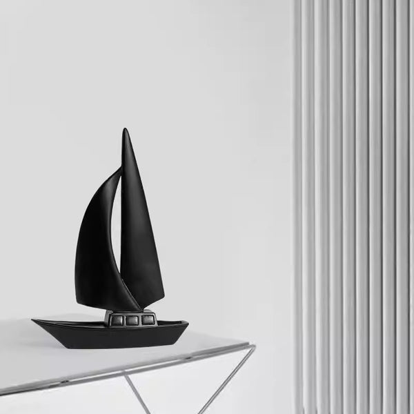 Modern Minimalist Sailboat Sculpture