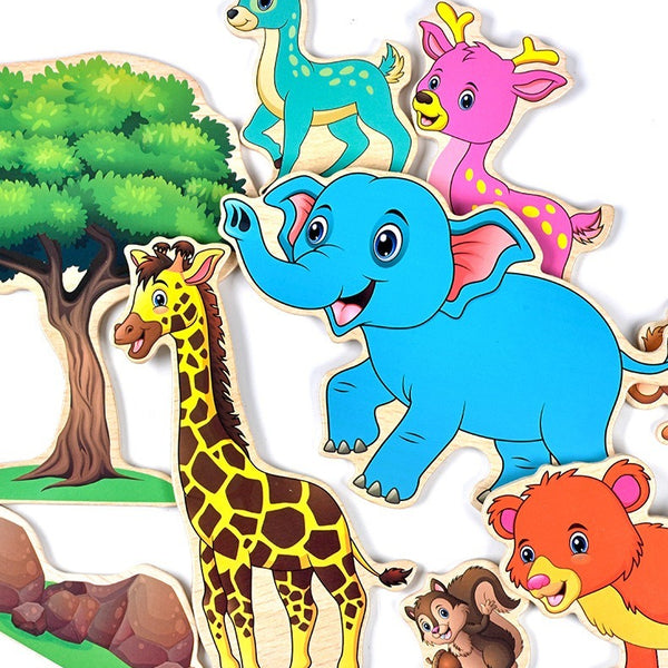 Wooden Early Learning Scene Puzzle Kit