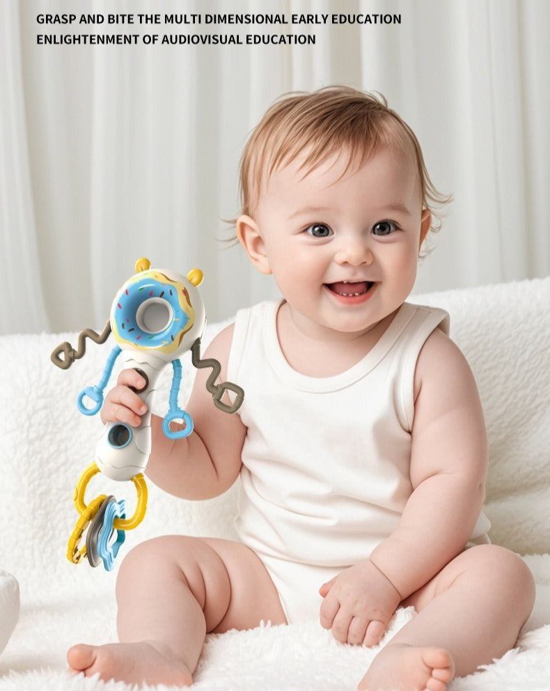 Donut Busy Shake Stick Interactive Baby Rattle & Teether