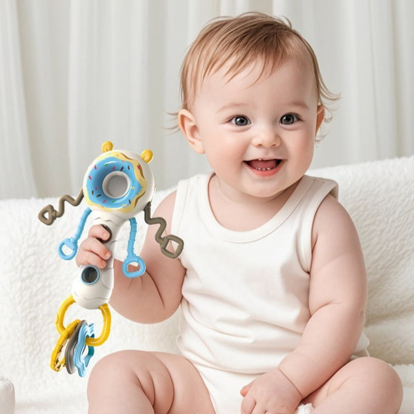 Donut Busy Shake Stick Interactive Baby Rattle & Teether