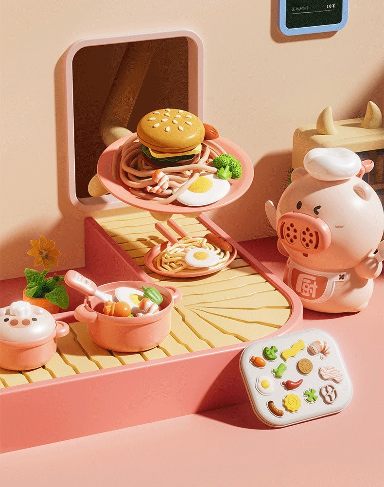 Pig Chef Noodle Maker and Modeling Dough Set