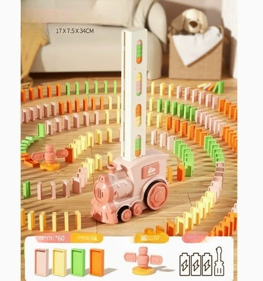 Automatic Domino-Laying Toy Train