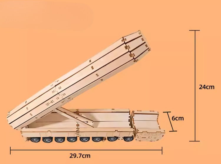 Wooden Missile Truck Assembly Model