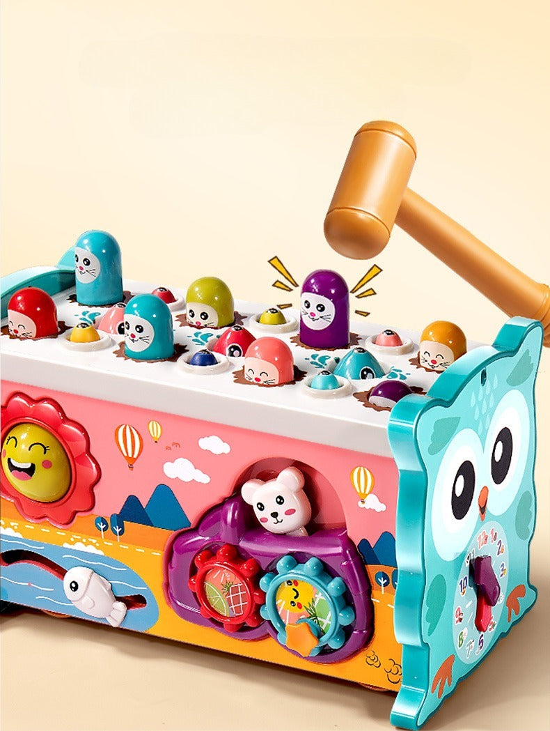 8-in-1 Toddler Activity Cube with Fishing and Whack-a-Mole Game