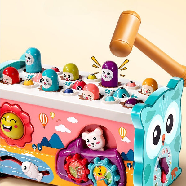 8-in-1 Toddler Activity Cube with Fishing and Whack-a-Mole Game