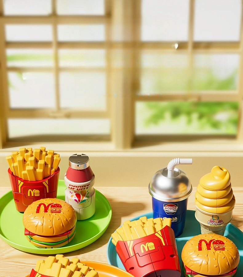 Food Transformation Robot Action Figure Set