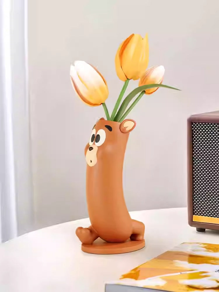 Cartoon Inspired Resin Decorative Vase