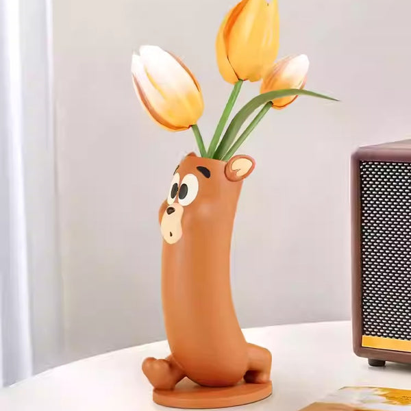 Cartoon Inspired Resin Decorative Vase