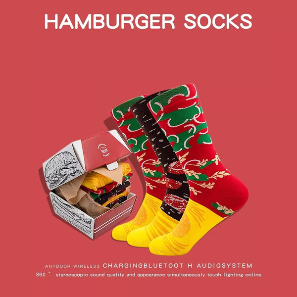 Burger Cotton Socks Gift Set