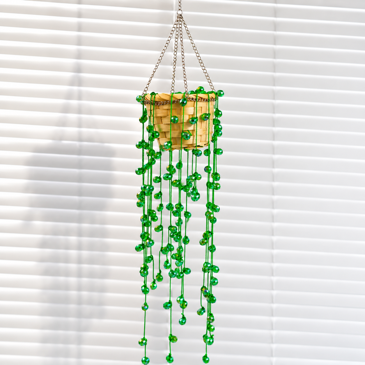 Light-Catching Beaded Plant Decor