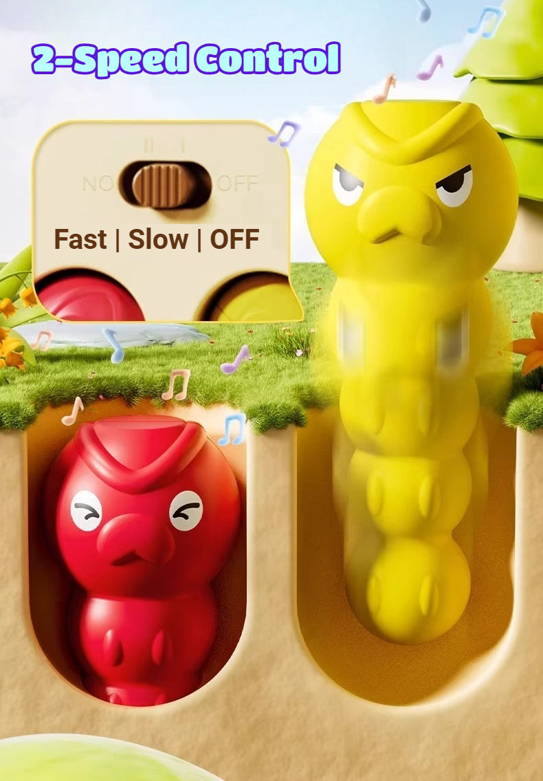 Woodpecker Magnetic Catching Worms Toy with Sound