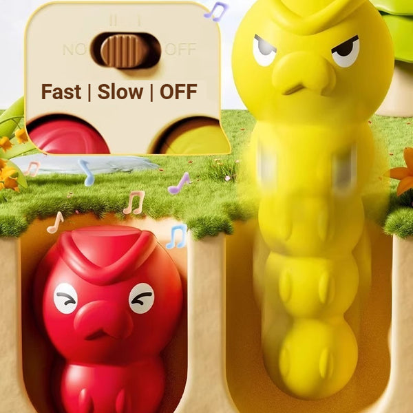 Woodpecker Magnetic Catching Worms Toy with Sound