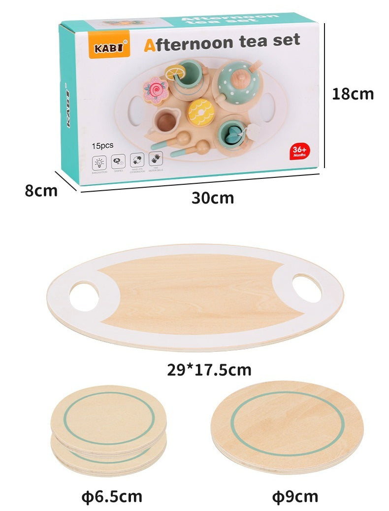Wooden Pretend Play Afternoon Tea Set
