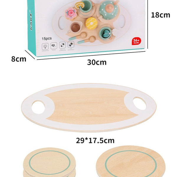 Wooden Pretend Play Afternoon Tea Set