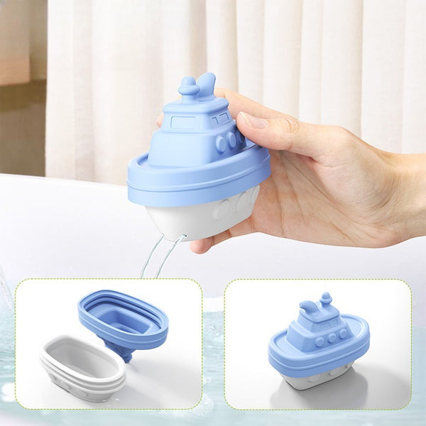 Silicone Vehicle Bath Toy Set
