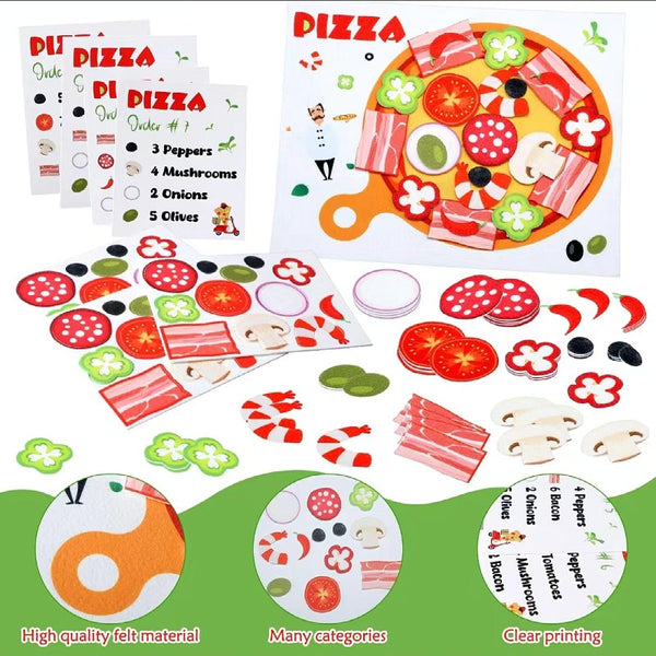 Felt Pizza Play Set for Kids