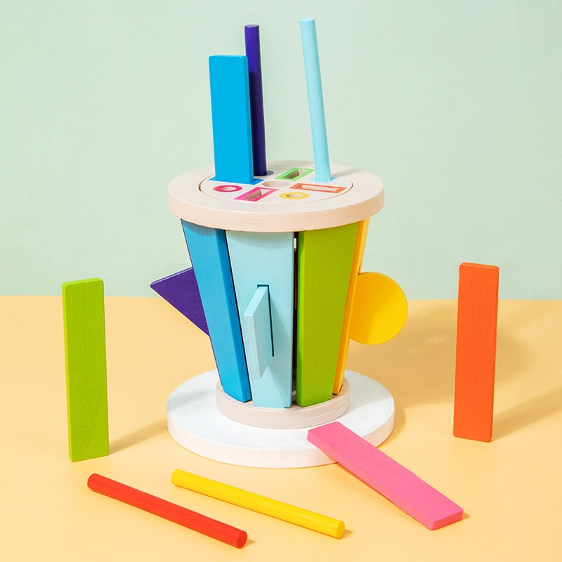 Colorful Montessori Wooden Shape Sorter Toy