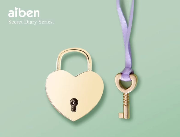 Heart Lock Diary and Metal Pen Gift Set