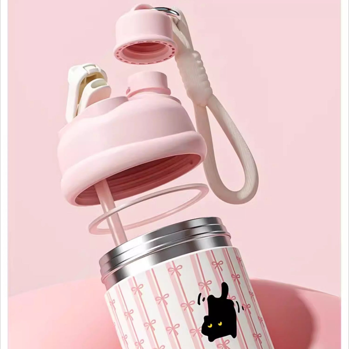 Compact Stainless Steel Insulated Bottle with Dual-Drink Lid