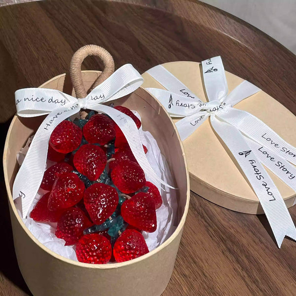 Handmade Crystal Strawberry Essential Oil Soap