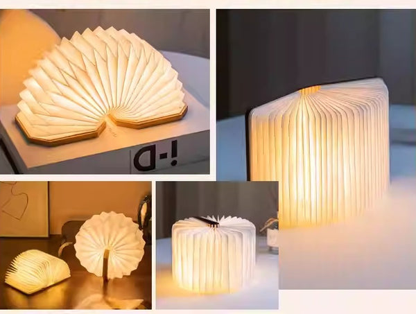 Folding Wooden Book Lamp