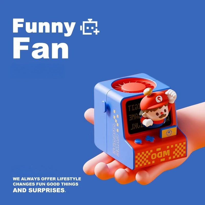 Plumber Character Portable Lanyard Fan