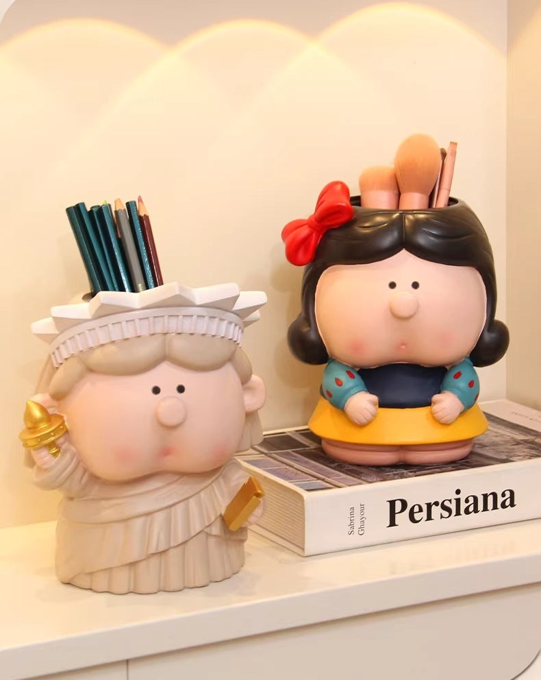 Classical Figure Sculptural Desktop Organizer