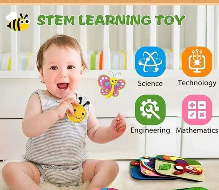 6-in-1 Felt Insect Puzzle Activity Set for Toddlers